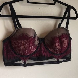 Torrid Lace/Mesh Underwire Bralette & Undies Set